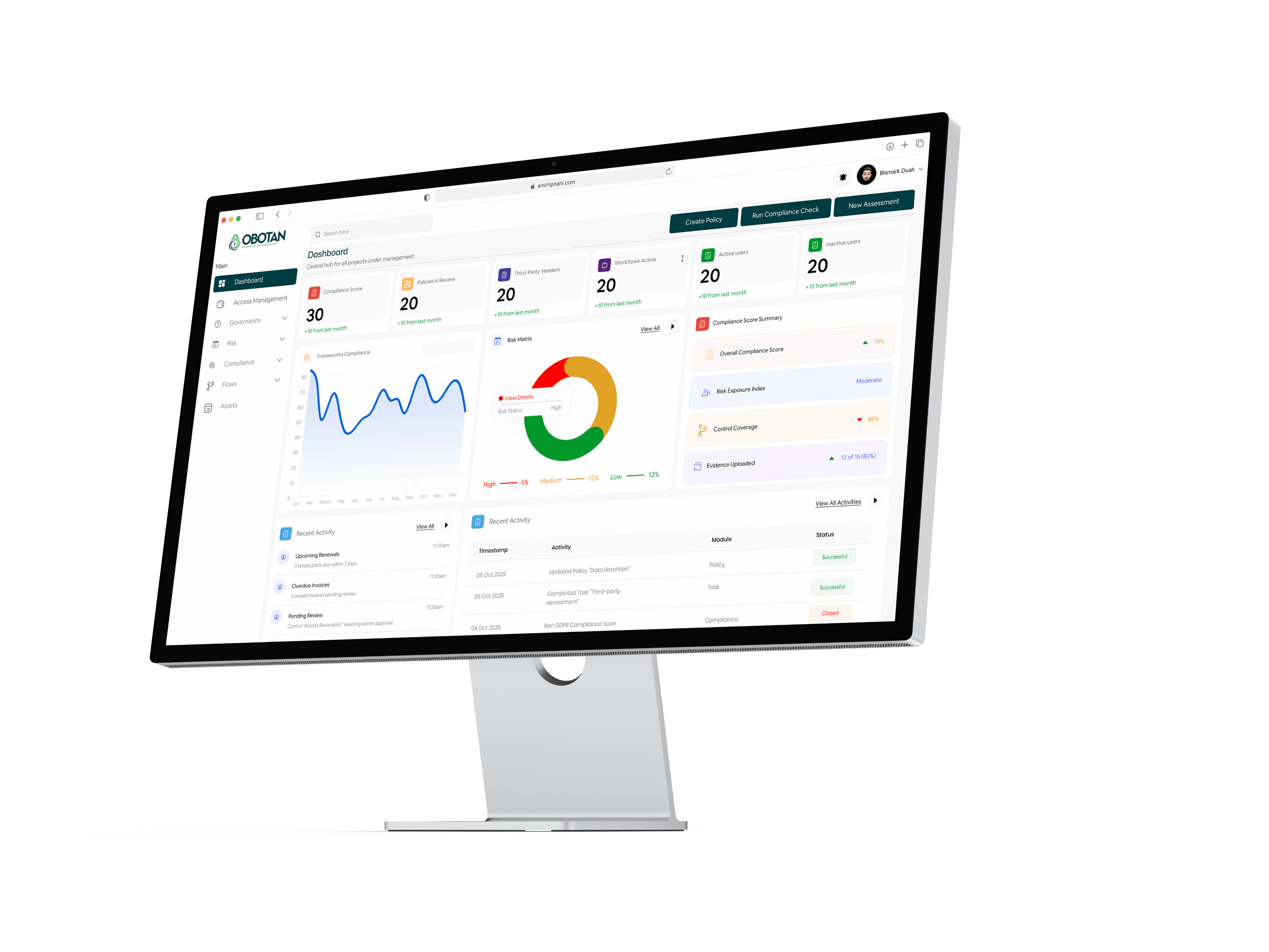 Desktop Computer Dashboard